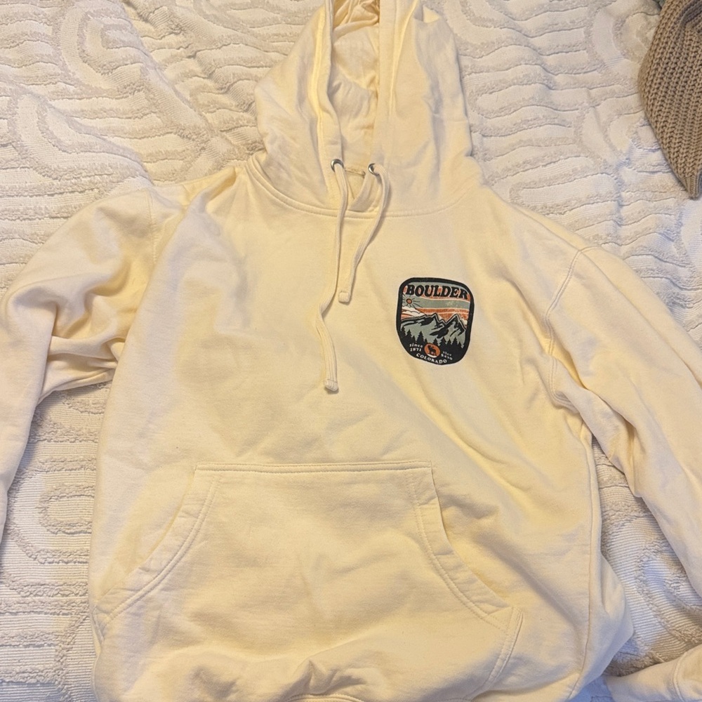 Boulder, Colorado Cream Hoodie